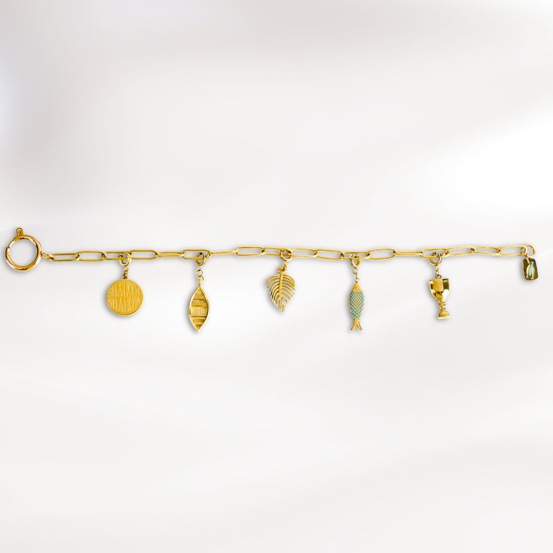 Charm bracelet gold The Chosen christian jewellery