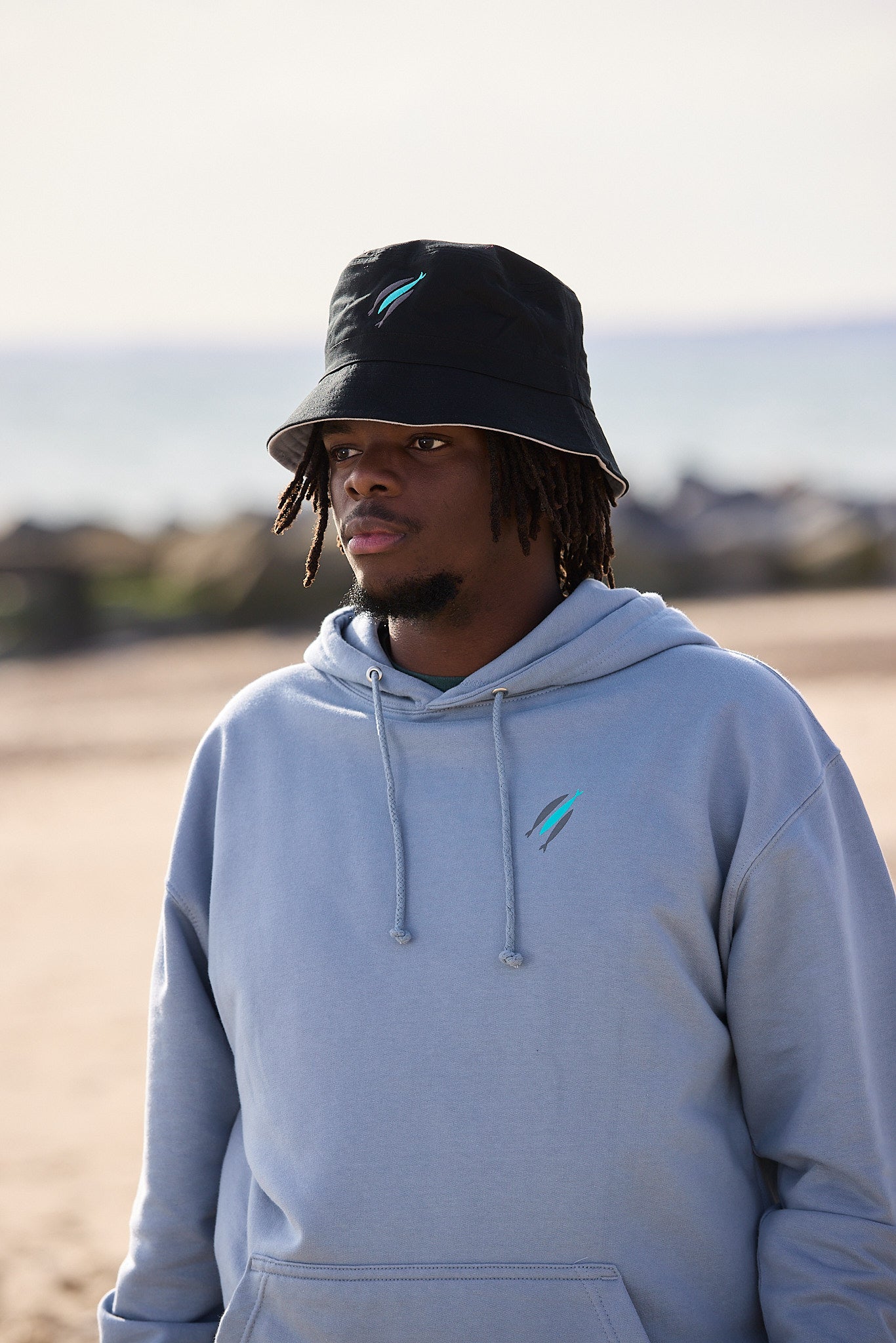 3 fish bucket hat the Chosen black mens