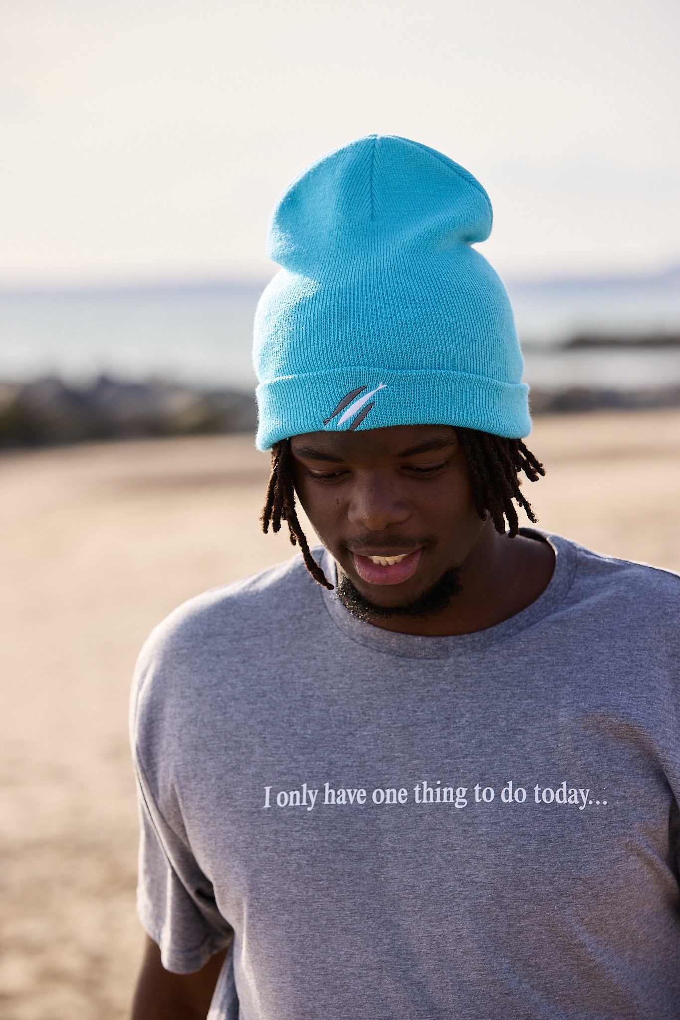 Blue Beanie Hat The chosen mens