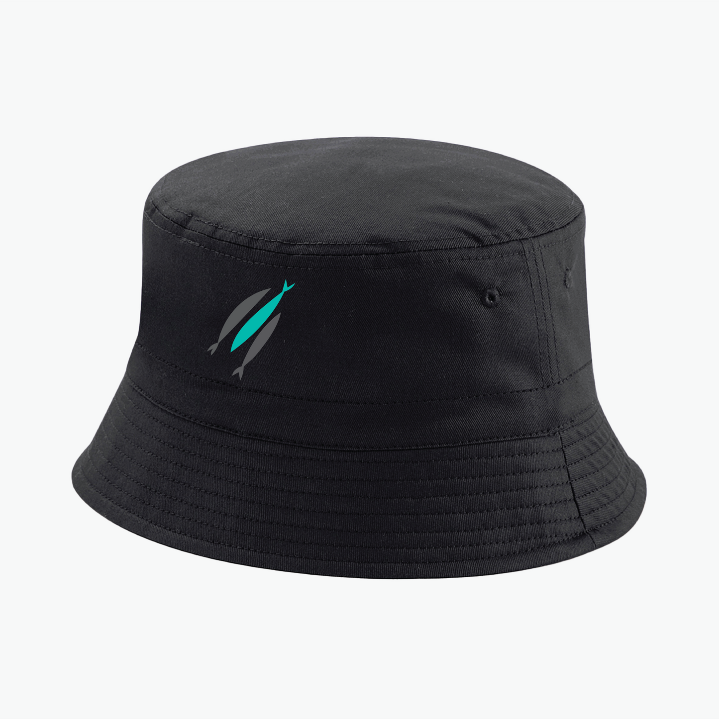 3 fish bucket hat the Chosen black