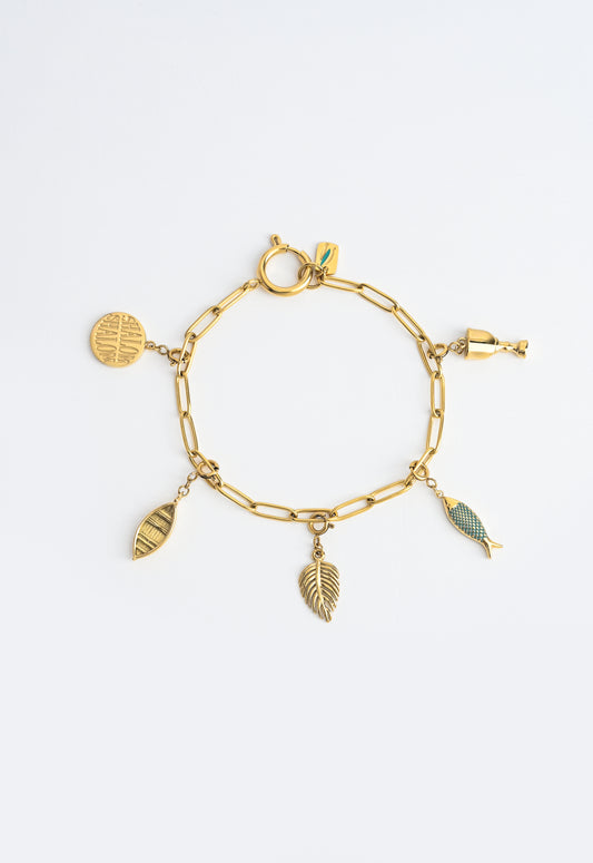 Charm bracelet gold The Chosen christian jewellery