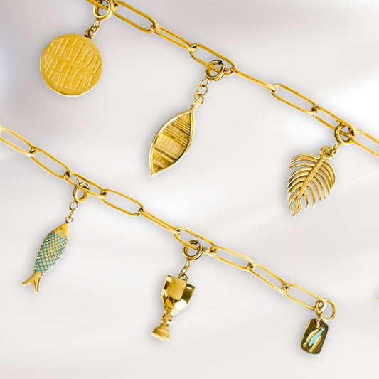 Charm bracelet gold The Chosen christian jewellery