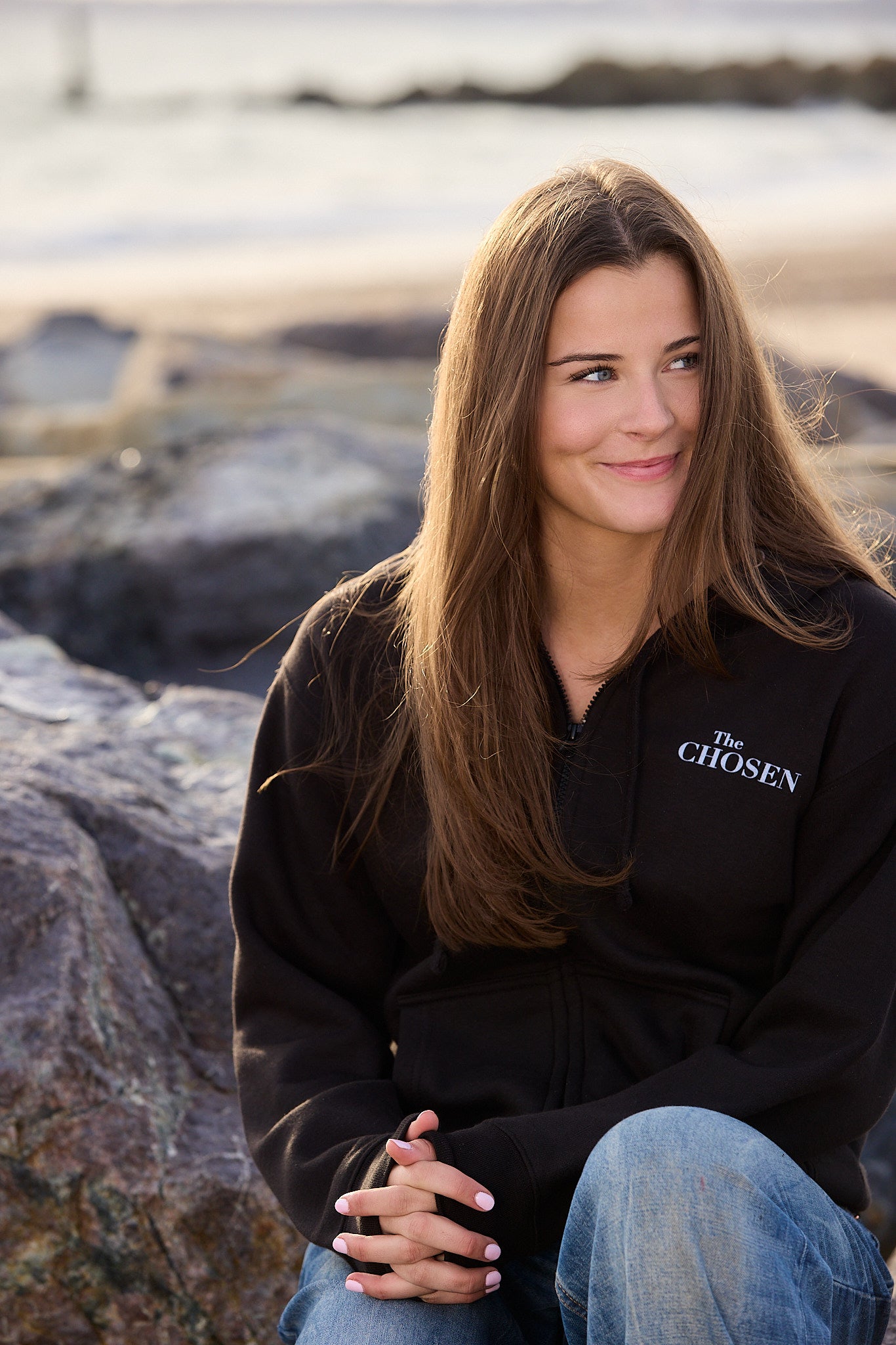 Against The Current Zipped Hoodie - Black