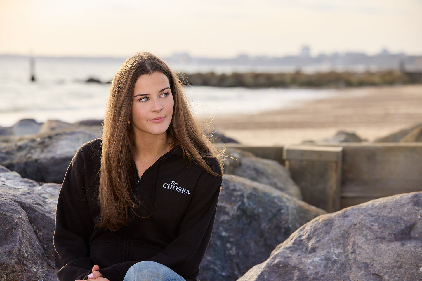 Against The Current Zipped Hoodie - Black