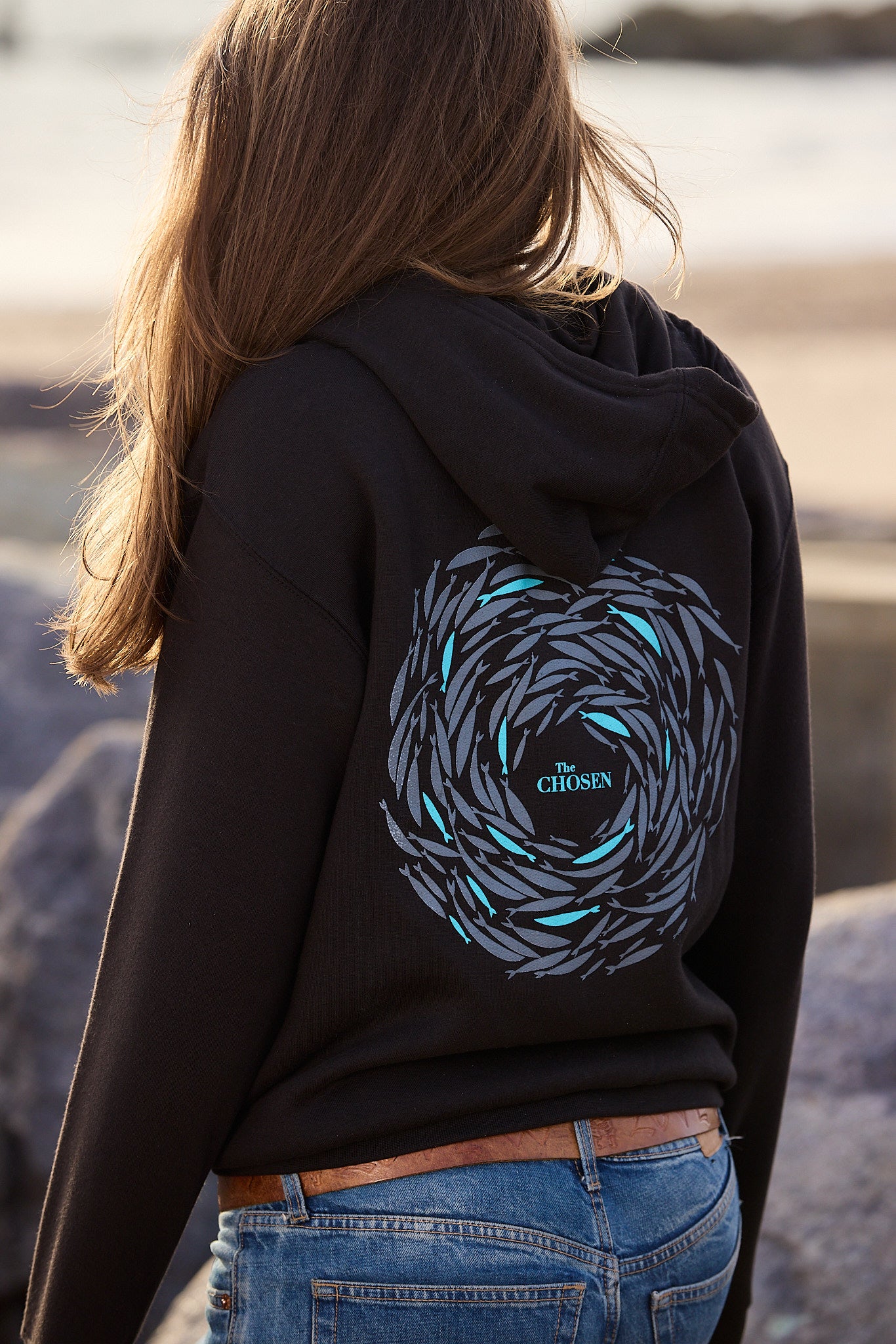 Against The Current Zipped Hoodie - Black