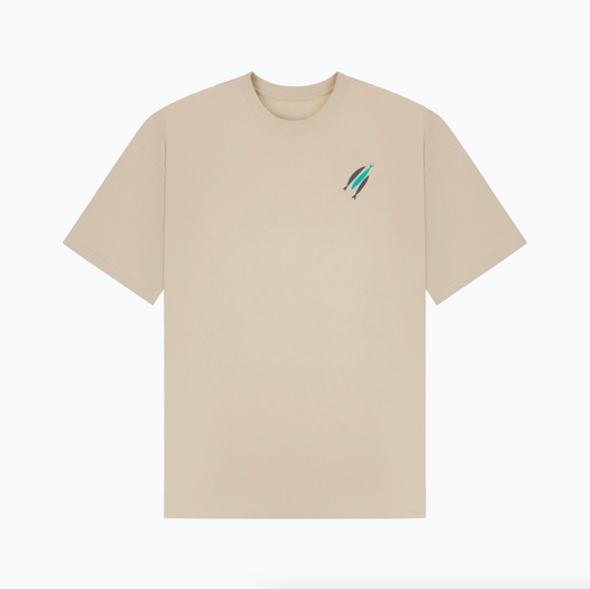 3 Fish Oversized T-Shirt - Sand