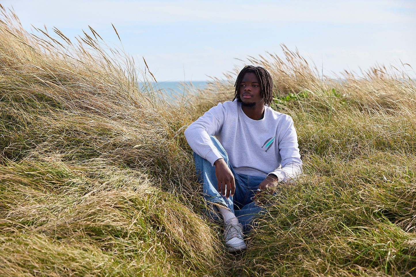 THE CHOSEN GREY THREE FISH SWEAT