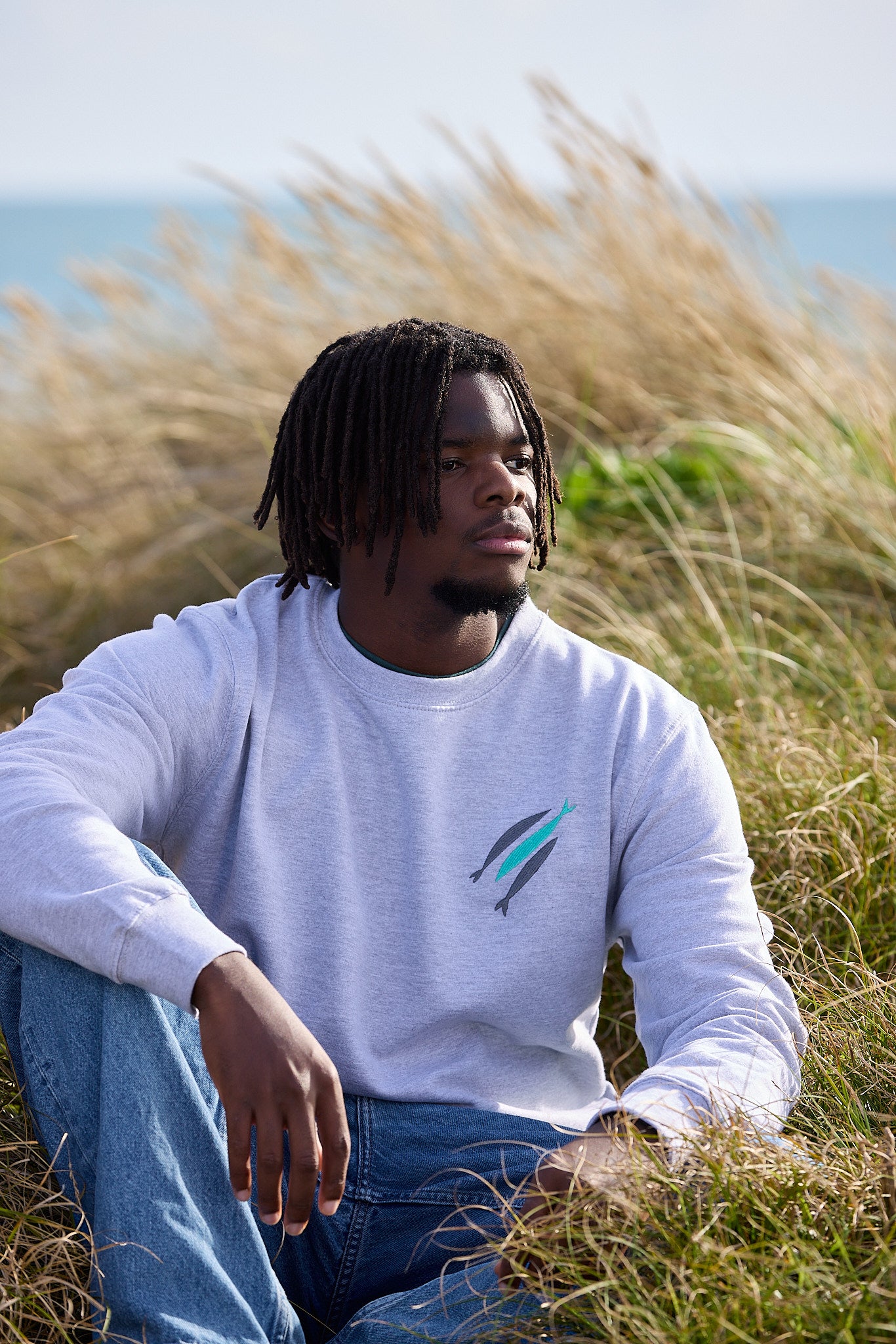 THE CHOSEN GREY THREE FISH SWEATSHIRT MENS