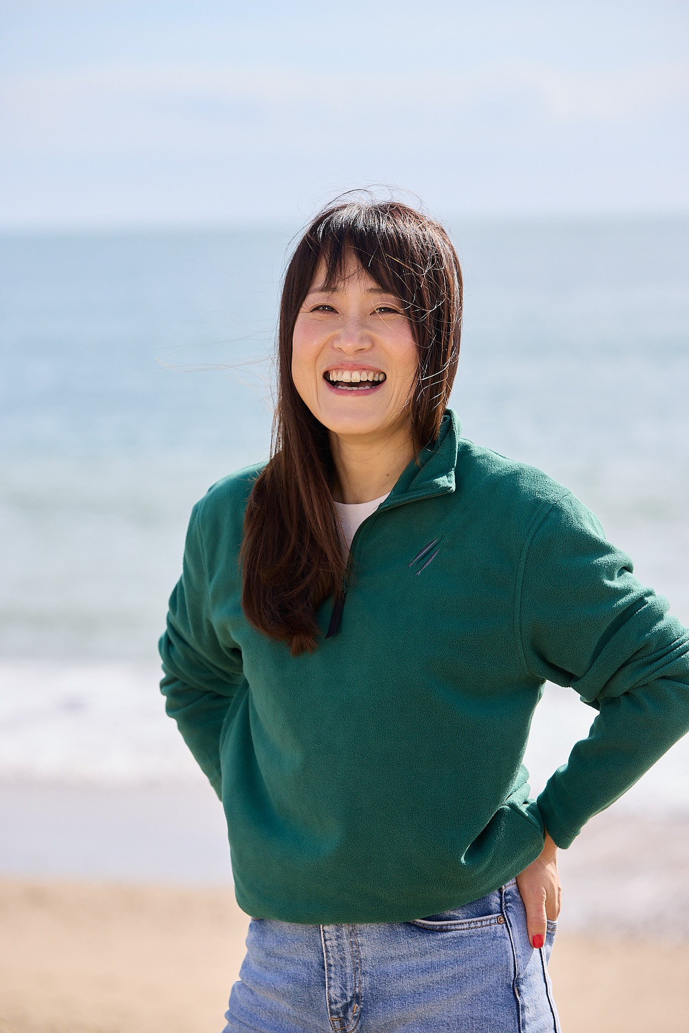 The Chosen 3 Fish Fleece Green womens