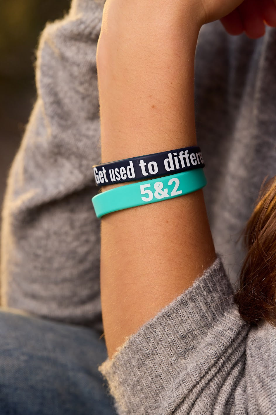 The Chosen Wristbands on arm faith christian