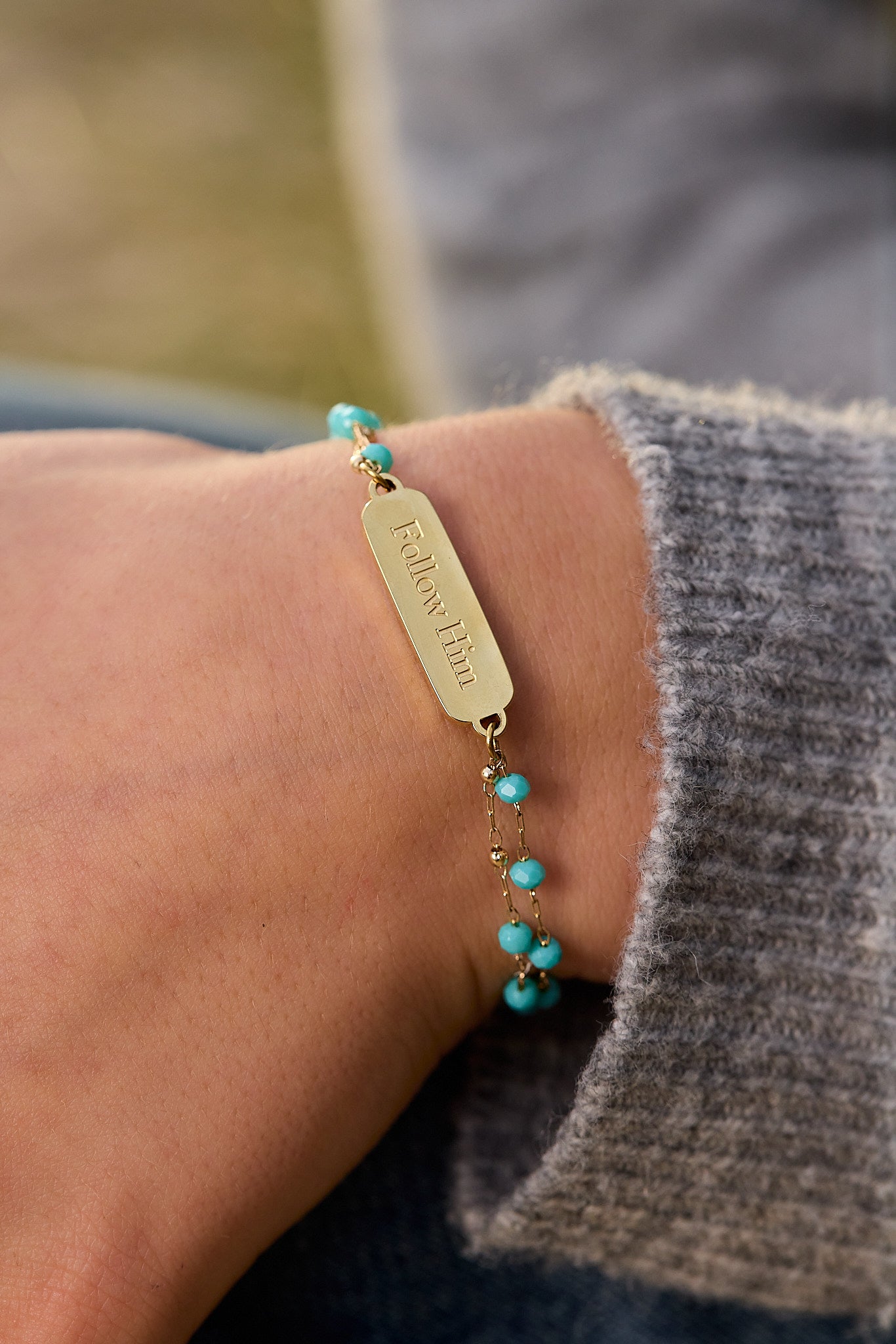 The Chosen bracelet follow him gold