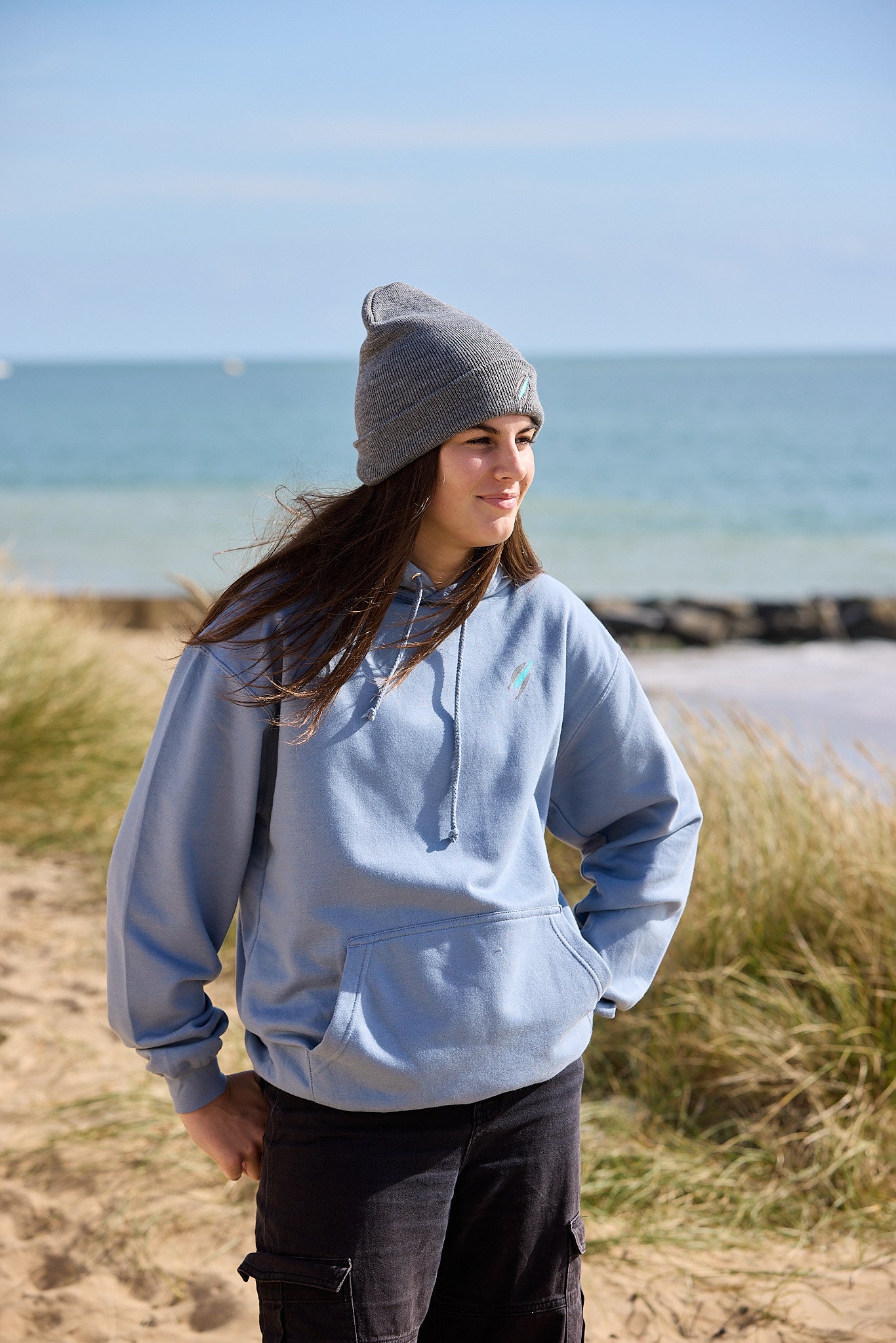 The Chosen grey beanie womens