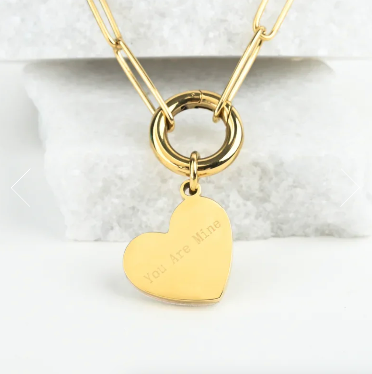 The chosen necklace heart gold you are mine