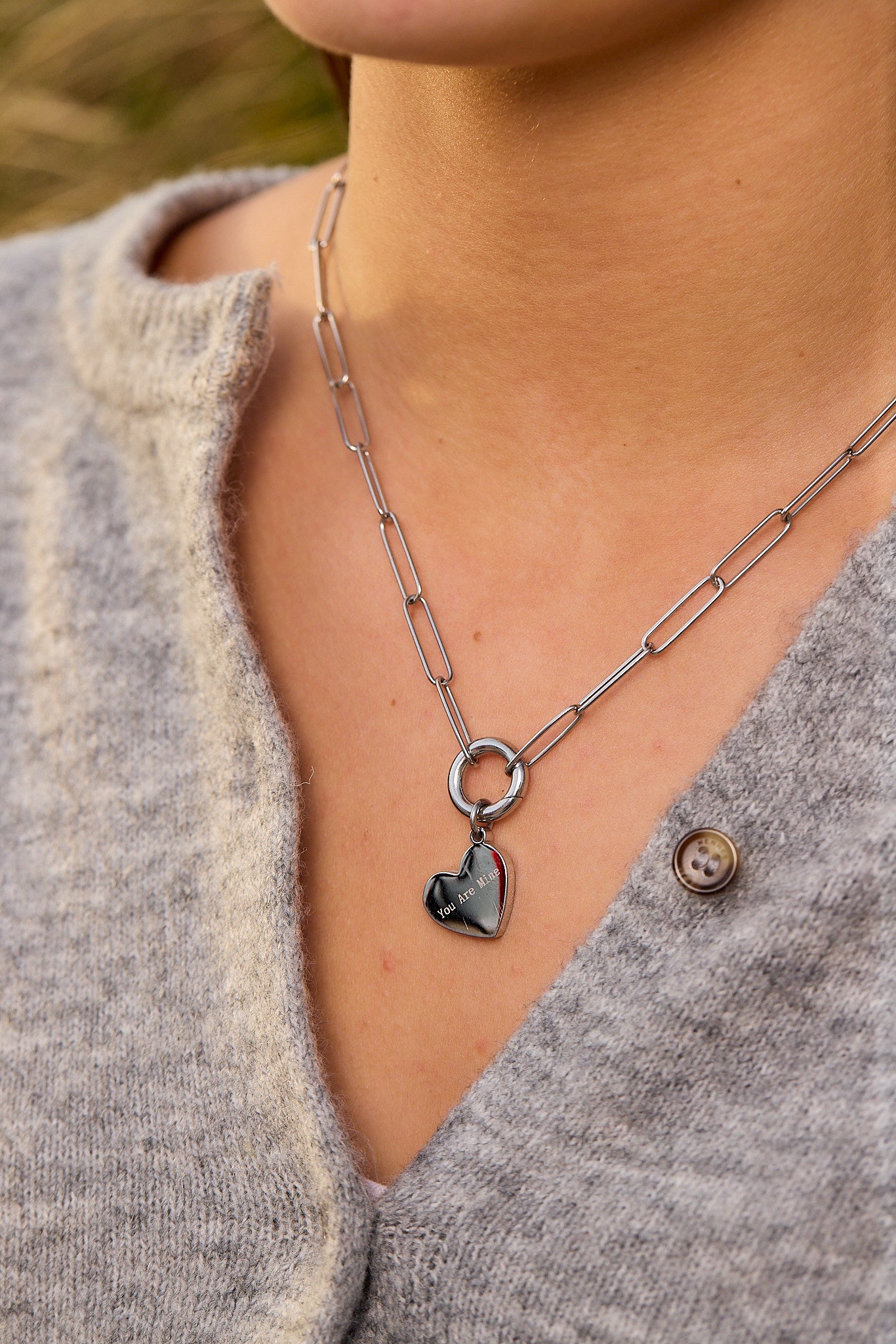 The chosen necklace heart silver