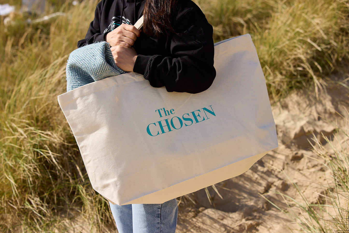 The chosen tote bag large close up