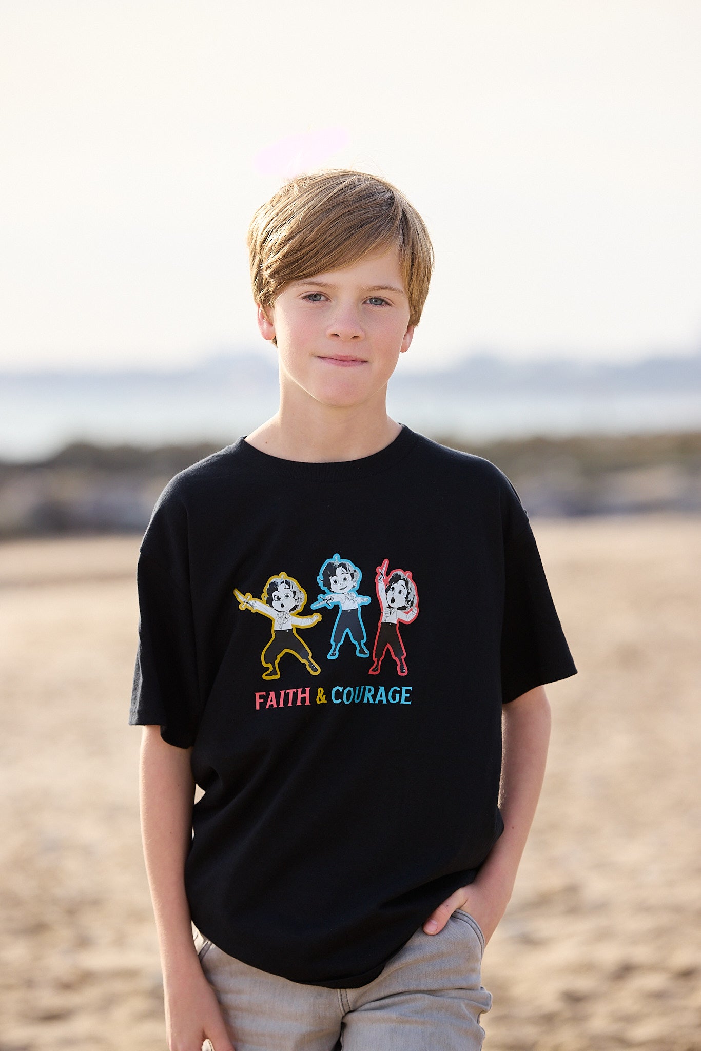 courage Tshirt kids black t-shirt