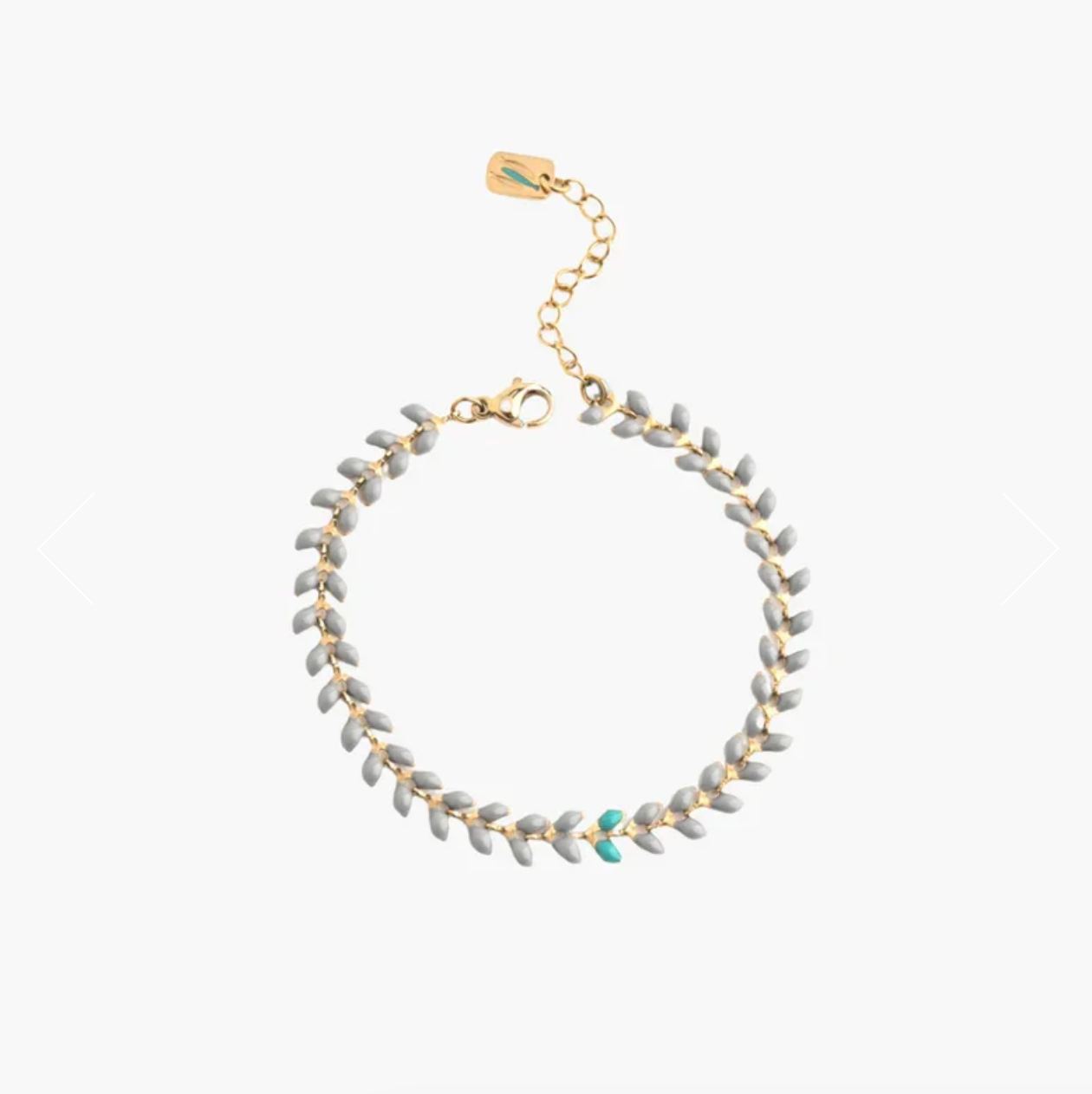 the chosen gold bracelet white teal