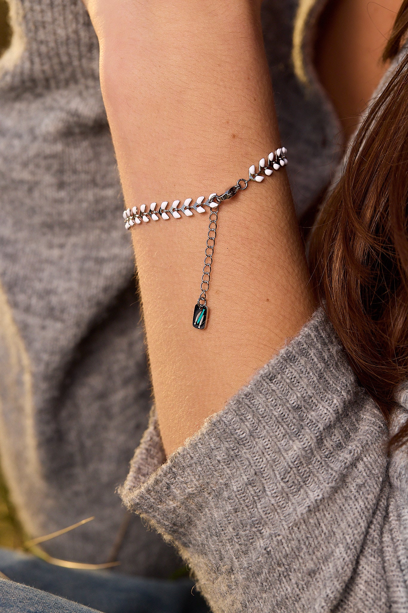 the chosen silver bracelet white