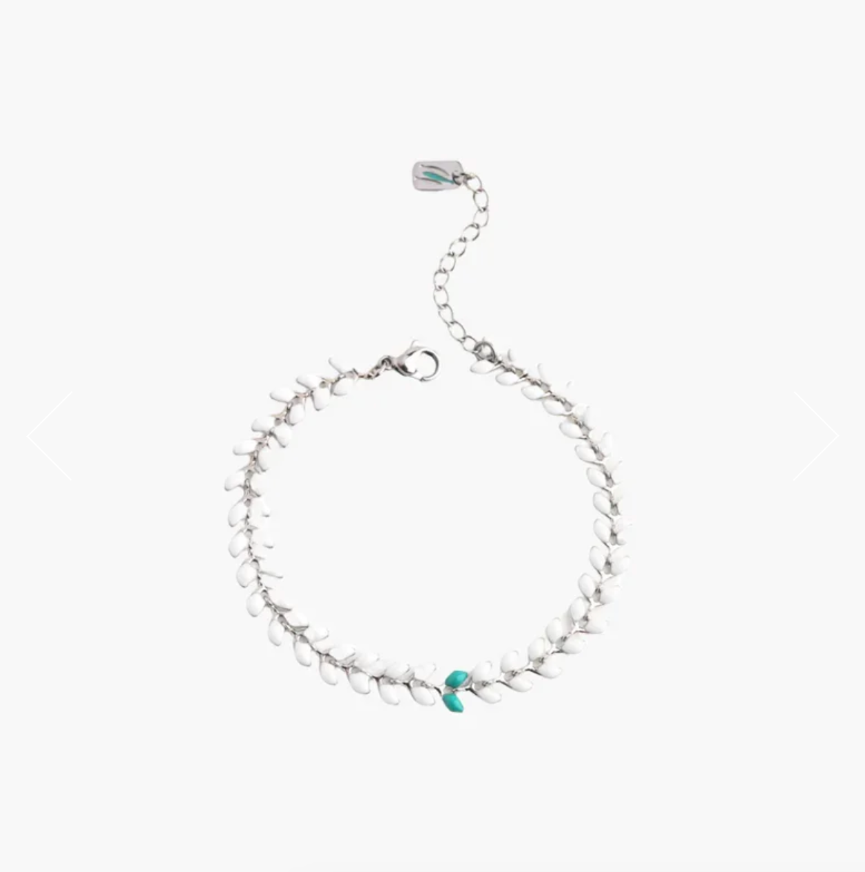 the chosen silver bracelet white teal 1